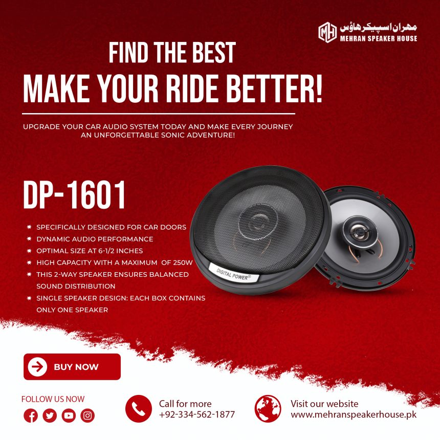 Digital Power DP1601 2Way Car Door Speaker Black Mehran Speaker House